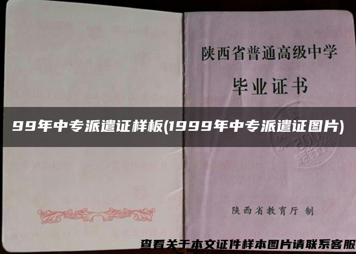 99年中专派遣证样板(1999年中专派遣证图片)