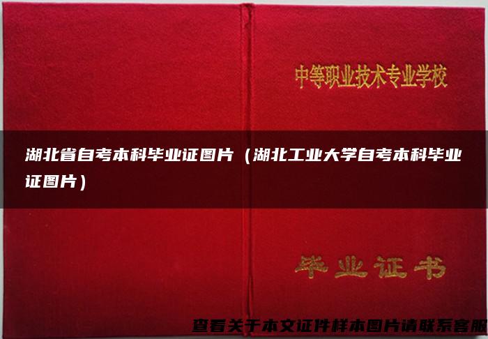 湖北省自考本科毕业证图片（湖北工业大学自考本科毕业证图片）
