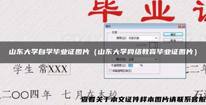 山东大学自学毕业证图片（山东大学网络教育毕业证图片）