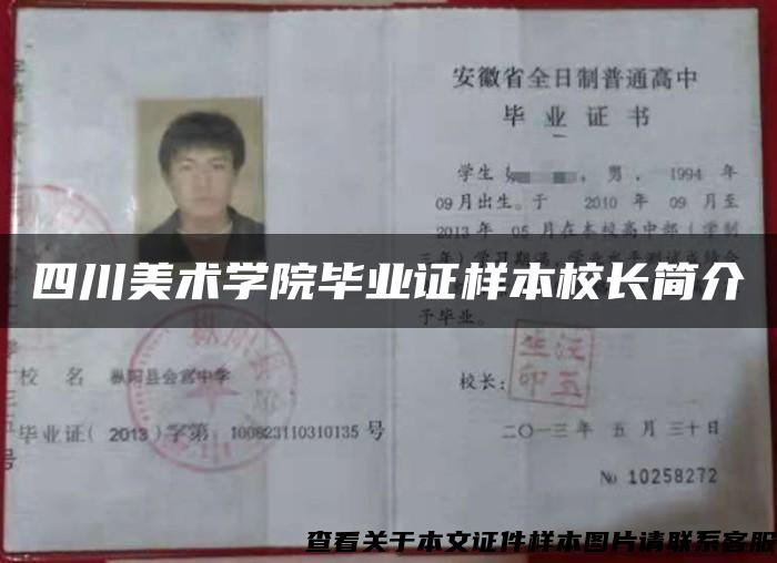 四川美术学院毕业证样本校长简介 四川美术学院毕业证样本校长简介