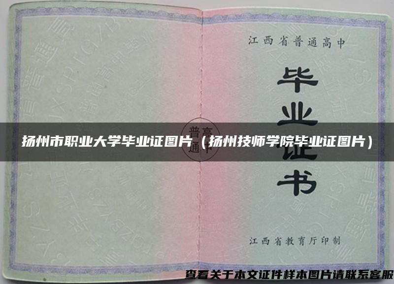 扬州市职业大学毕业证图片（扬州技师学院毕业证图片）