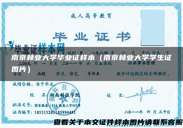 南京林业大学毕业证样本（南京林业大学学生证图片）
