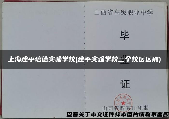 上海建平培德实验学校(建平实验学校三个校区区别)
