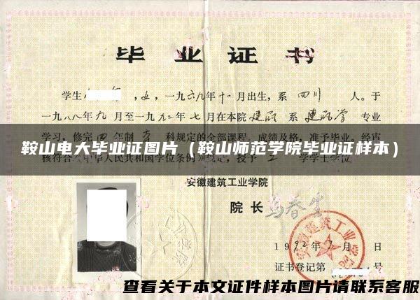 鞍山电大毕业证图片(鞍山师范学院毕业证样本) 鞍山电大毕业证图片(鞍山师范学院毕业证样本)