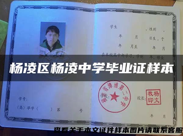 杨凌区杨凌中学毕业证样本