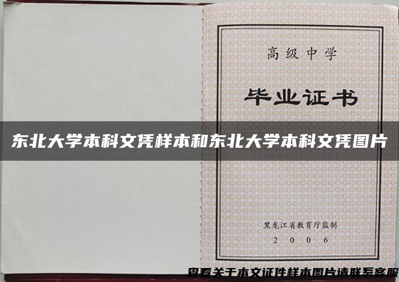 东北大学本科文凭样本和东北大学本科文凭图片