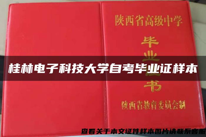 桂林电子科技大学自考毕业证样本