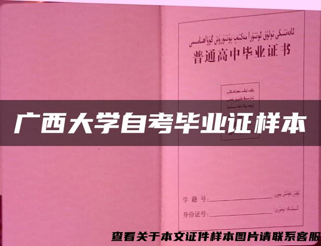 广西大学自考毕业证样本