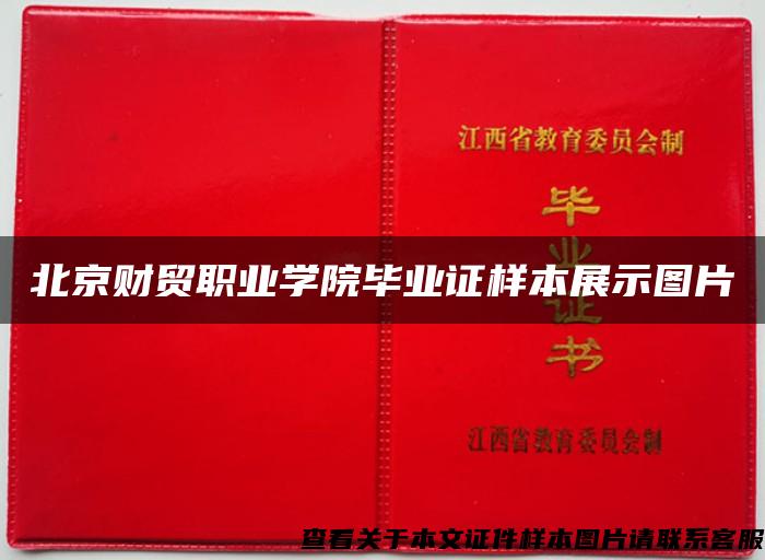 北京财贸职业学院毕业证样本展示图片