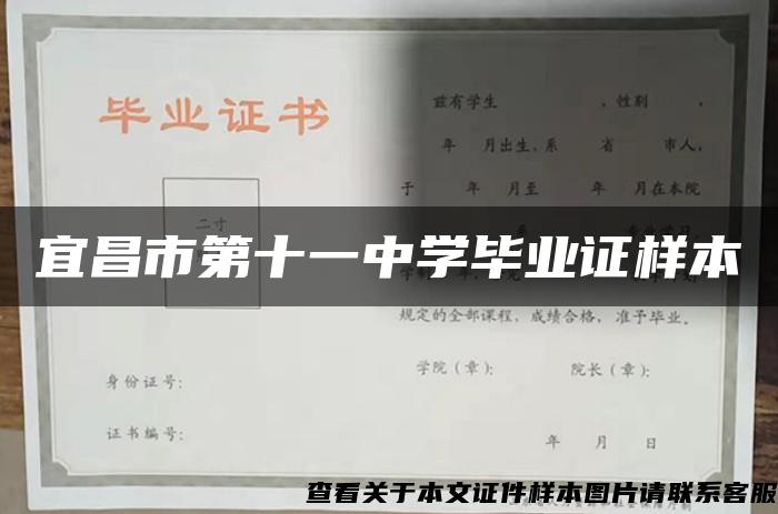 宜昌市第十一中学毕业证样本