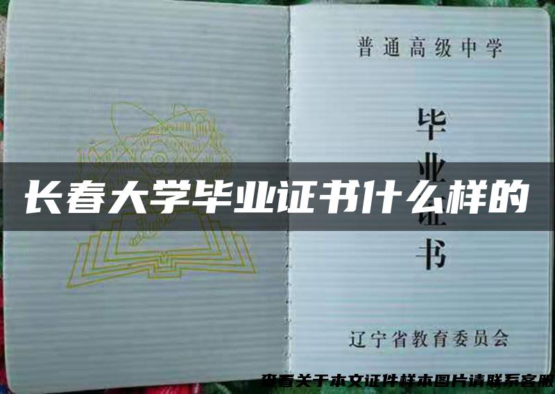 长春大学毕业证书什么样的 长春大学毕业证书什么样的
