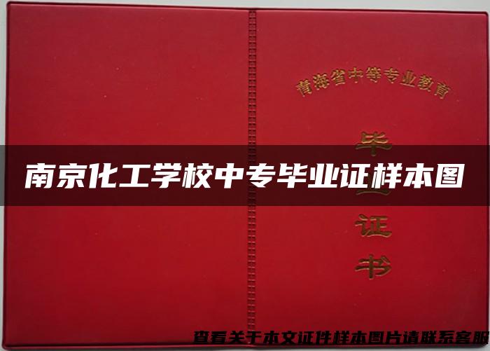 南京化工学校中专毕业证样本图