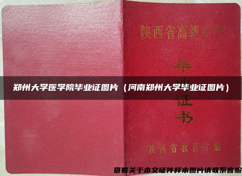 郑州大学医学院毕业证图片（河南郑州大学毕业证图片）