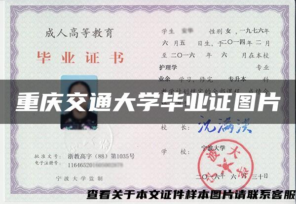 重庆交通大学毕业证图片