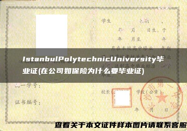 IstanbulPolytechnicUniversity毕业证(在公司如保险为什么要毕业证)