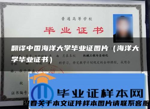 翻译中国海洋大学毕业证图片（海洋大学毕业证书）