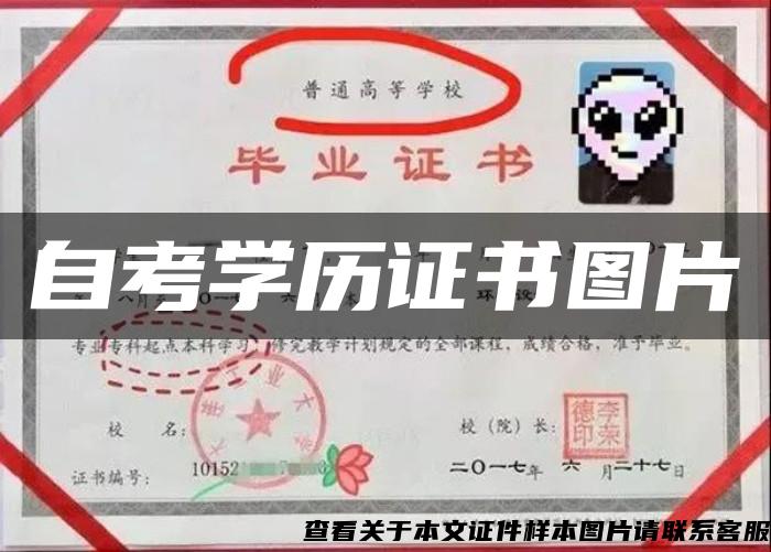 自考学历证书图片 自考学历证书图片