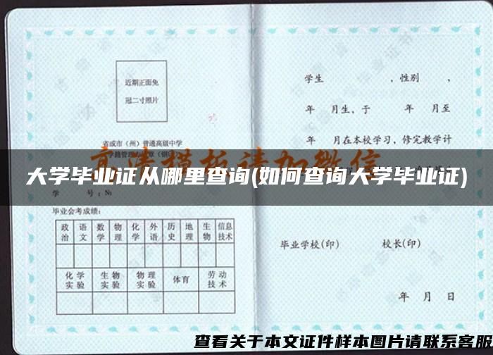 大学毕业证从哪里查询(如何查询大学毕业证)