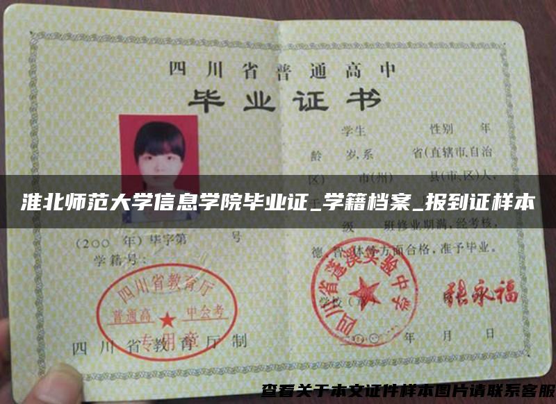 淮北师范大学信息学院毕业证_学籍档案_报到证样本