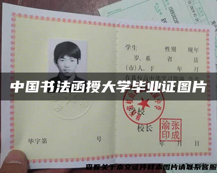 中国书法函授大学毕业证图片