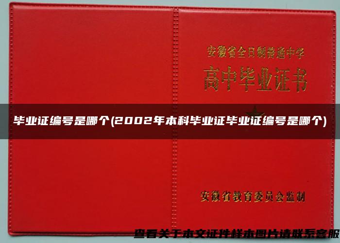 毕业证编号是哪个(2002年本科毕业证毕业证编号是哪个) 毕业证编号是哪个(2002年本科毕业证毕业证编号是哪个)