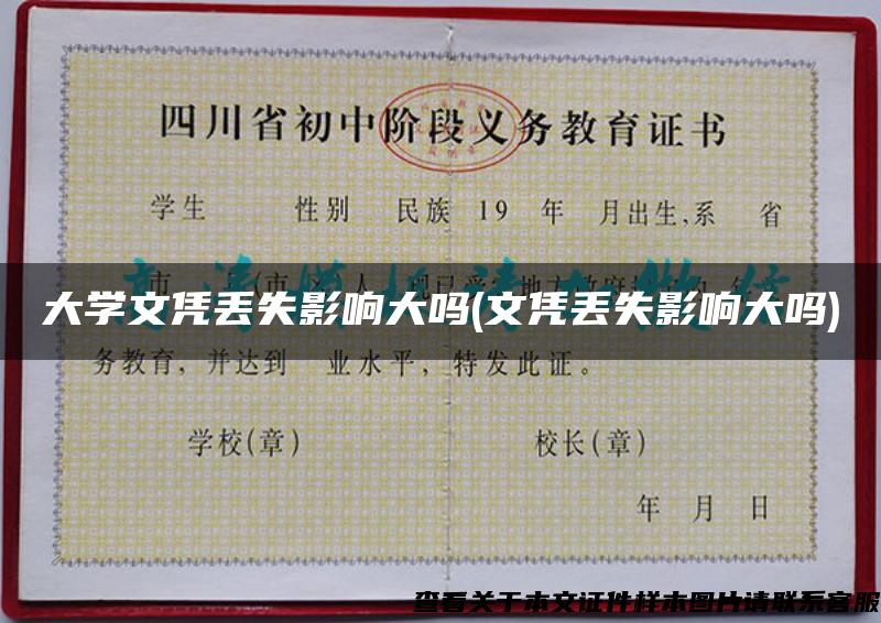 大学文凭丢失影响大吗(文凭丢失影响大吗) 大学文凭丢失影响大吗(文凭丢失影响大吗)