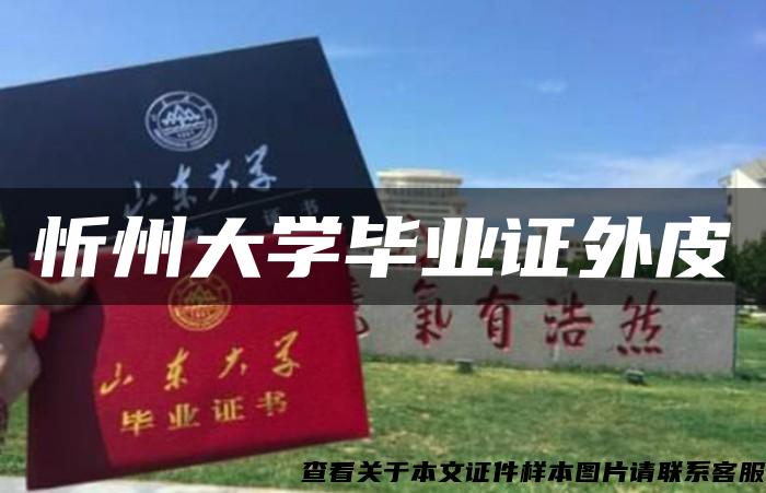 忻州大学毕业证外皮