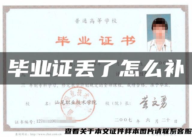 毕业证丢了怎么补