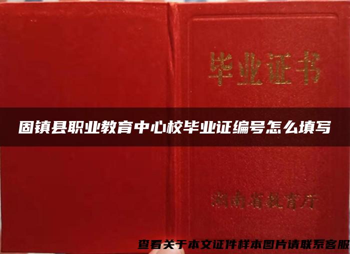固镇县职业教育中心校毕业证编号怎么填写