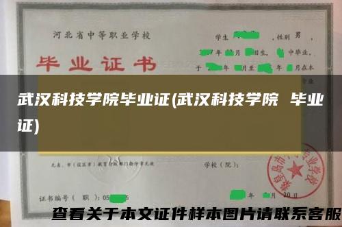 武汉科技学院毕业证(武汉科技学院 毕业证)
