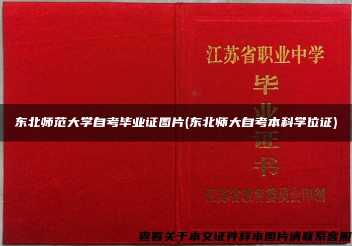 东北师范大学自考毕业证图片(东北师大自考本科学位证)