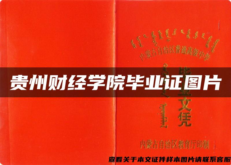 贵州财经学院毕业证图片