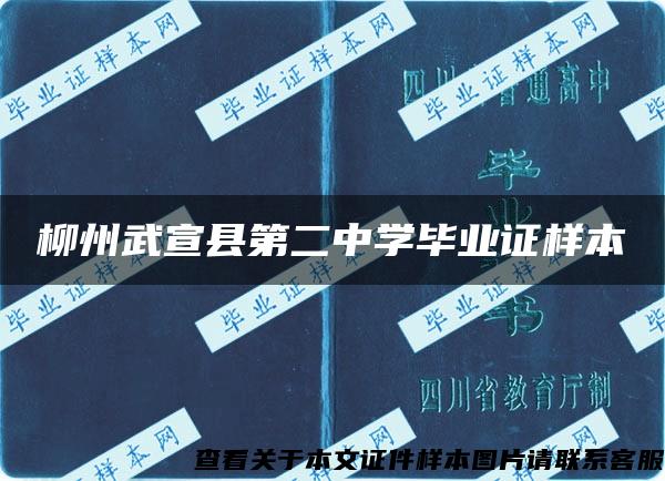 柳州武宣县第二中学毕业证样本