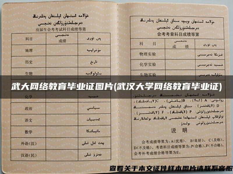 武大网络教育毕业证图片(武汉大学网络教育毕业证)