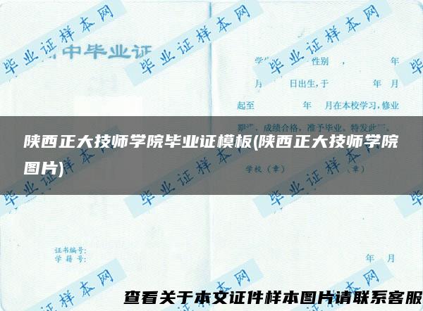 陕西正大技师学院毕业证模板(陕西正大技师学院图片)