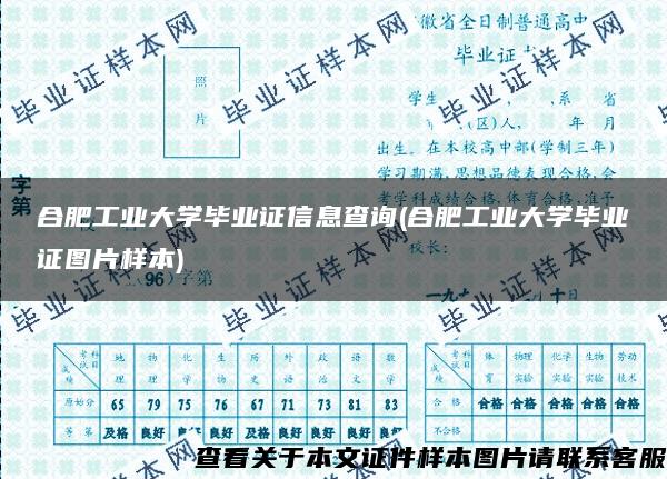 合肥工业大学毕业证信息查询(合肥工业大学毕业证图片样本) 合肥工业大学毕业证信息查询(合肥工业大学毕业证图片样本)