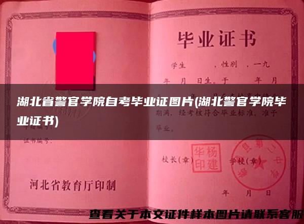 湖北省警官学院自考毕业证图片(湖北警官学院毕业证书)