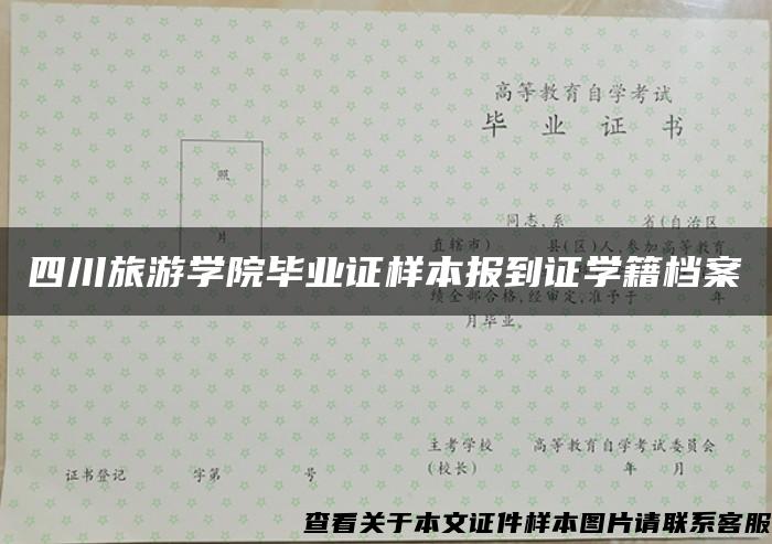 四川旅游学院毕业证样本报到证学籍档案