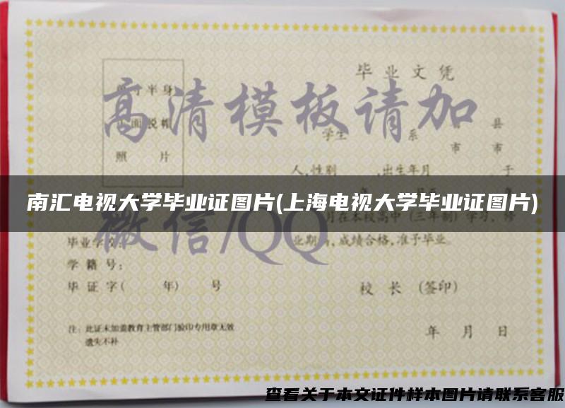 南汇电视大学毕业证图片(上海电视大学毕业证图片)