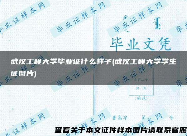 武汉工程大学毕业证什么样子(武汉工程大学学生证图片)