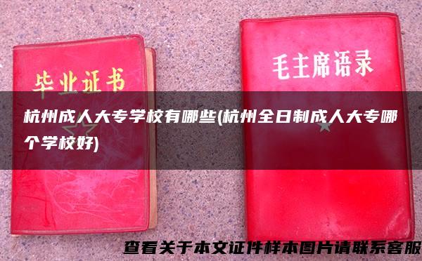 杭州成人大专学校有哪些(杭州全日制成人大专哪个学校好)