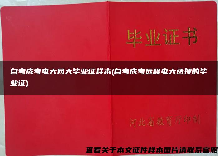 自考成考电大网大毕业证样本(自考成考远程电大函授的毕业证) 自考成考电大网大毕业证样本(自考成考远程电大函授的毕业证)