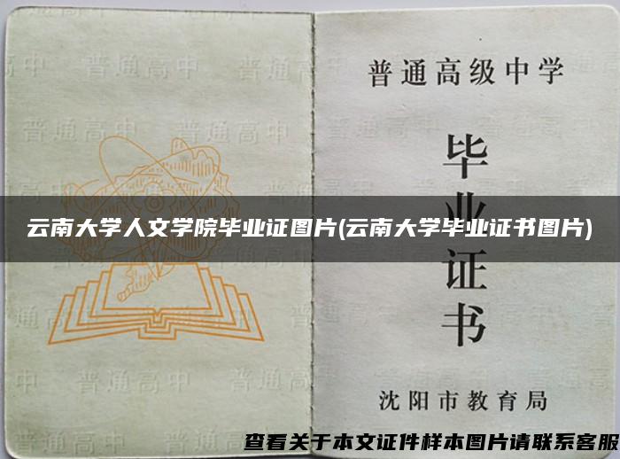 云南大学人文学院毕业证图片(云南大学毕业证书图片)