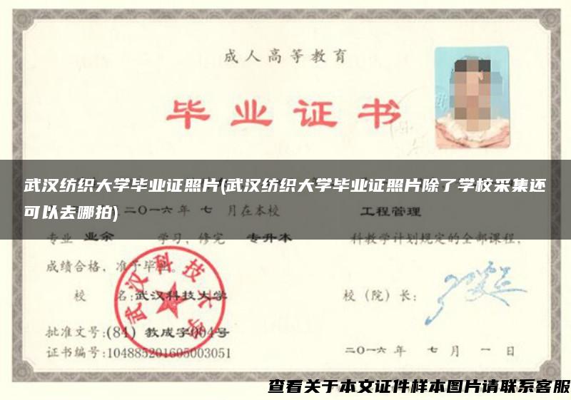 武汉纺织大学毕业证照片(武汉纺织大学毕业证照片除了学校采集还可以去哪拍)