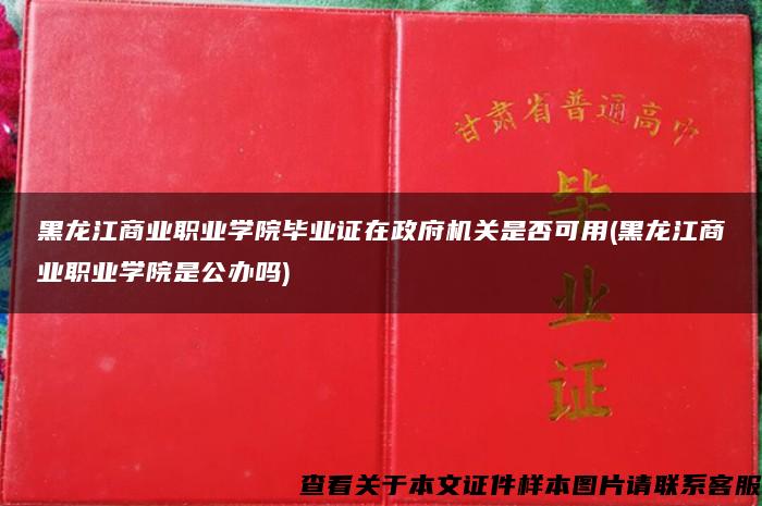 黑龙江商业职业学院毕业证在政府机关是否可用(黑龙江商业职业学院是公办吗)