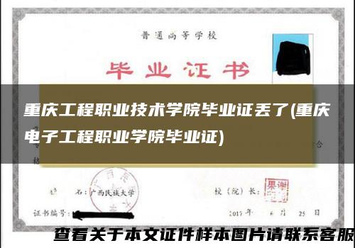 重庆工程职业技术学院毕业证丢了(重庆电子工程职业学院毕业证)