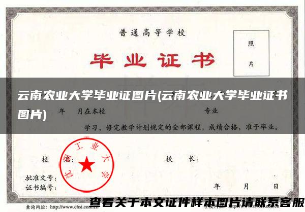 云南农业大学毕业证图片(云南农业大学毕业证书图片)