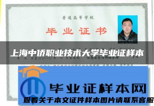 上海中侨职业技术大学毕业证样本