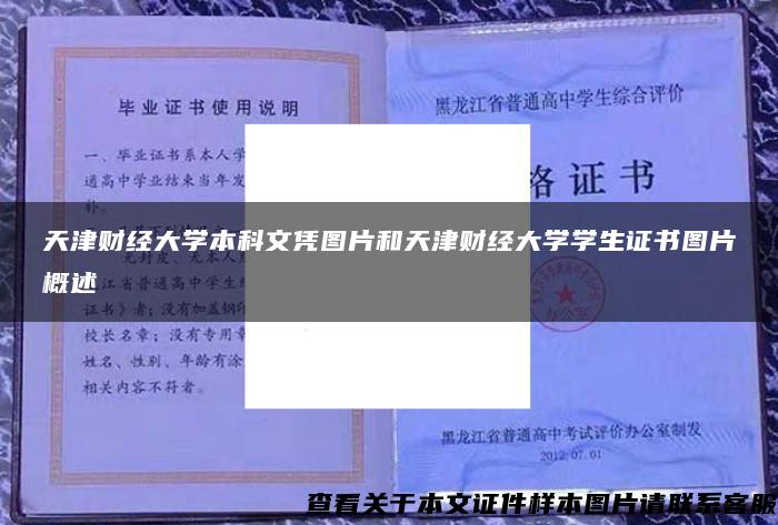 天津财经大学本科文凭图片和天津财经大学学生证书图片概述
