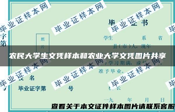 农民大学生文凭样本和农业大学文凭图片共享